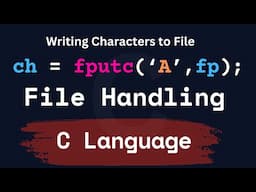 How to Write Characters Using the fputc Function | File Handling in C Language