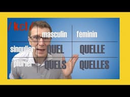 Adjectif interrogatif   quel quelle quels quelles