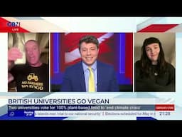 Two universities vote for plant-based catering | Agnes Sales on GB News | 5 February 2025 | PBU
