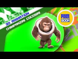 Green Screen Chimpanzini Cocosini - Meme Brainrot - 3D Animation PixelBoom