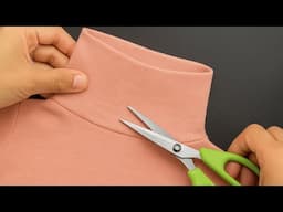 DIY Fashion Hack: Turn A Turtleneck Into A Super Cute Heart-Neck Top with Hand Sewing