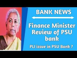 Finance Minister review of PSU Bank | PLI Issue in PSU Bank