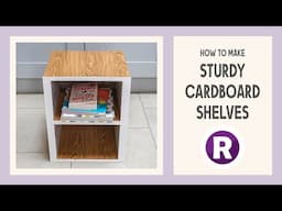 How to Make a Strong Cardboard Shelf | DIY Cardboard Shelves for Books or Shoe Storage