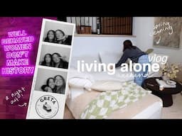 living alone VLOG: deep cleaning, a night out + a ghost in my room? 👻