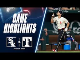 White Sox vs. Rangers Game Highlights (6/13/25) | MLB Highlights