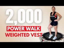 25-Min Rebounder Power Walk with Weighted Vest | 2,000 Steps for Bone Strength & Endurance