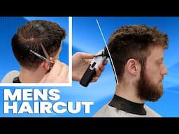 How to Cut Mens Hair and Beard | Step by Step Scissor and Clipper Tutorial