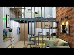 MAXIMIZING SPACE IN A TINY APARTMENT 17sqm | 182sqft MICRO APARTMENT TOUR | NEVER  TOO SMALL
