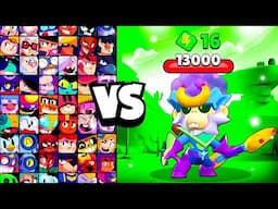 MONSTRO MICO vs ALL BRAWLERS! With 16 POWER-UPs! | Brawl Stars