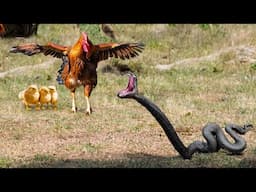 A Chicken Attacked A Snake | These Animals Messed With The Wrong Opponent