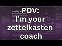 Zettelkasten Coaching Session in Obsidian
