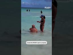 He should have prepared for this! 🌊 #proposal #beach #fail #funny #shorts