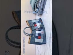 How to sew denim tote bag tutorial #wandeeeasysewing #denimtotebag #handbagdiy #jeansbagdiy