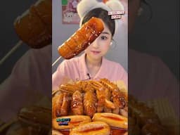 ASMR EATING SPICY SAUSAGES TODAY | MUKBANG ASMR EATING | #mukbang #shorts #food #delicious