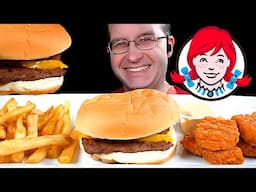 ASMR WENDY'S CHEESEBURGER MUKBANG EATING SOUNDS