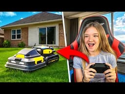 $1 Lawn Mower vs $10,000 Remote Control Lawn Mowing Robot!!