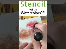 Yes you CAN Stencil with Watercolors it's EASY!