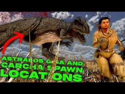 All GIGANOTOSAURUS and CARCHADONTOSAURUS Spawn On ASTRAEOS in Ark Survival Ascended!! Spawn Location