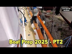 Boat Prep for Summer 2025 Part 2 - 1976 CHB Trawler - Bow and Gunwale Work