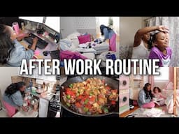 AFTER WORK ROUTINE | COOK & CLEAN WITH ME, NIGHTTIME CLEANING MOTIVATION, WORKING MOM DO IT ALL