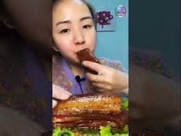 Braised Pork Belly #asmreating #mukbang #braisedporkbelly #shorts #spicy