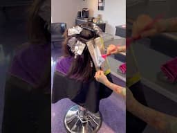 I tried Air Touch #schaumburg #brunette #foilayage #hairvideo #haireducation #dimensionalbrunette