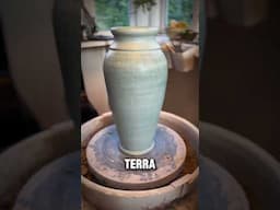 Tall Vase (45 cm) with Blue Terra Sigillata - will go into Pitfire