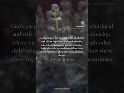 God’s purpose for marriage