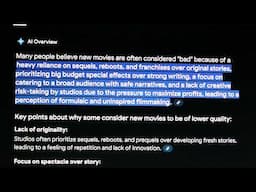 Why are new movies so bad? A.I. knows.