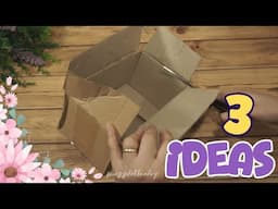 Feeling bored? These 3 simple cardboard box crafts will brighten your day!