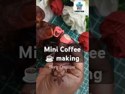 How I Made This easy Tiny Coffee Cup ☕😍 #shorts #youtubeshorts #diy #MiniatureArt #TinyThings