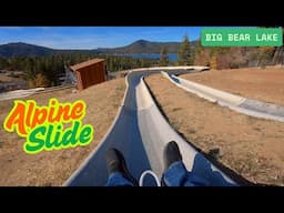 Riding the Alpine Slide at Big Bear Lake, California