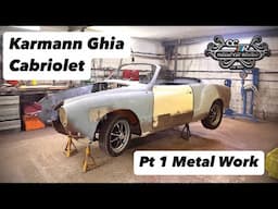 Karmann Ghia Cabriolet Restoration!! Pt1 Just How Rusty is it??!!!