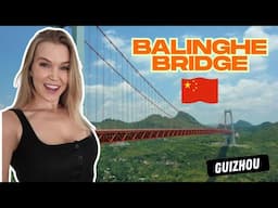 BALINGHE BRIDGE, CHINA - Visiting the amazing 370m high suspension bridge
