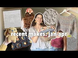 Everything I made in January through April this year! | crochet, knitting machine, paper crafts