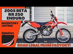Factory-Built Road Legal 2005 Beta RR 250? Tour this rare Enduro Motorcycle!