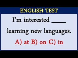 ENGLISH TEST 15:  IF YOU PASS THIS TEST. YOU'RE A GENIUS. #grammarenglish #english #grammartest