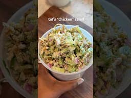 tofu “chicken” salad 🤤 recipe details in the comments #tofu #shorts #plantbased