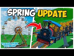 Theme Park Tycoon 2 SPRING UPDATE! New Powered Coaster, Rides And Flowers!