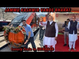 First Train Ride VANDE BHARAT from KASHMIR to JAMMU | PM Modi Flag off Katra to Srinagar 😍