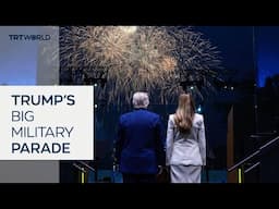 US President Trump hosts the military's largest parade in decades