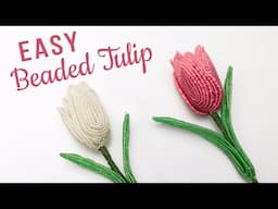 How to Make a Beaded Tulip - Beginners French Beaded Flower Tutorial