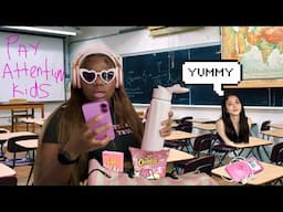 ASMR Rich girl comes to school with all pink acting bougie ￼