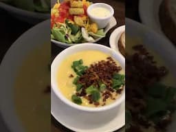 2 Combos- 1/2 Garden salad & Cheddar Baked Potato Soup for Lunch #shorts #food #trending #viral