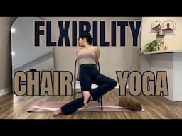 Vinyasa Chair Yoga for Flexibility | Hips, IT band, Spine, Inner Thighs