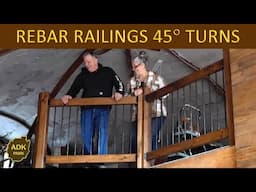 DIY Rustic REBAR RAILINGS Part II - 45 DEGREE TURNS!