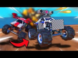 Monster Truck War BUT Each Round We UPGRADE WEAPONS!