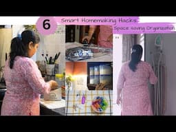 6 Smart Homemaking Hacks | Space Saving Organization Ideas | Happy Homemaking