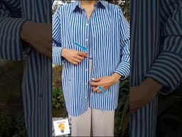 Shirt styling hack. Style tip. Shirt styling idea. #shortsfeed #stylingtips #stylinghack