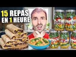 Préparer 15 REPAS en 1 HEURE... MISSION IMPOSSIBLE? (BATCH COOKING)
